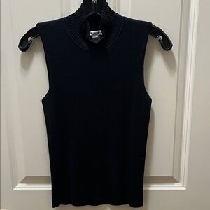 St. John Black Sleeveless Knit Tank